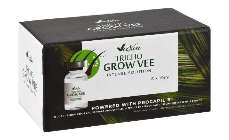 أمبولات محلول مكثف من Veexia Tricho Grow Vee، 6x10 مل